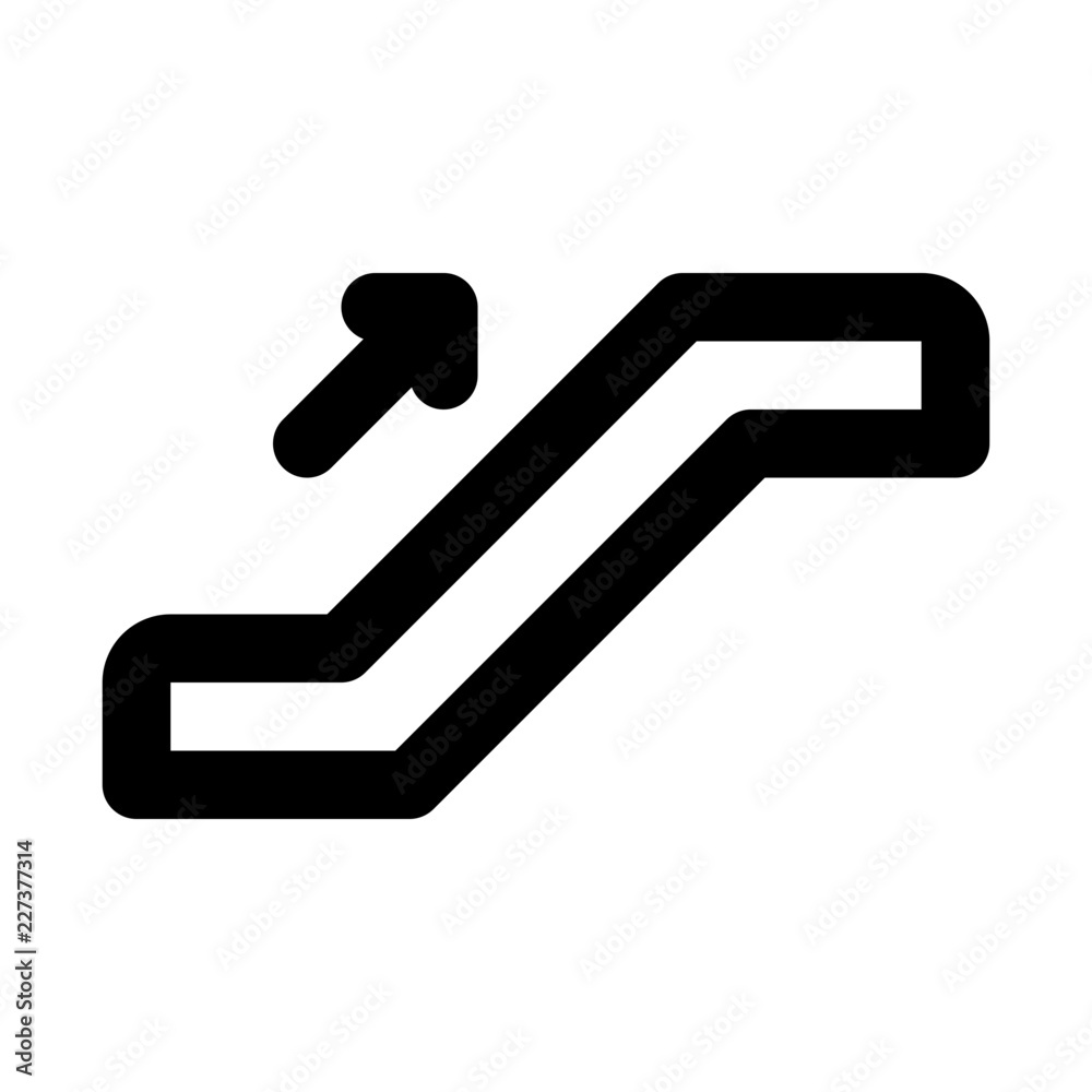 Escalator UP City Town Map Locations vector icon Escalator UP City Town Map Locations vector icon