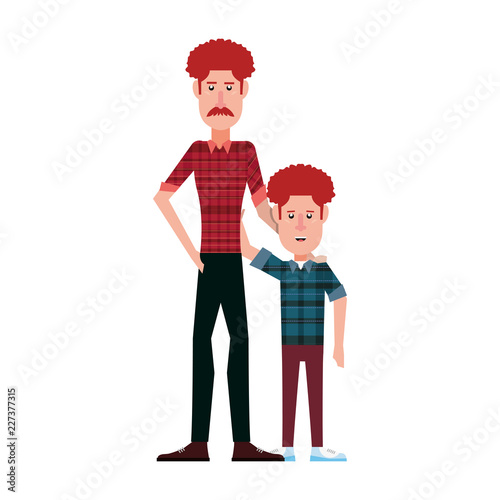 dad and son character fathers day