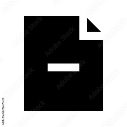 Document File Remove Gui Web vector icon