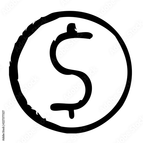 Dollar Revenue Startup Business Office Company vector icon