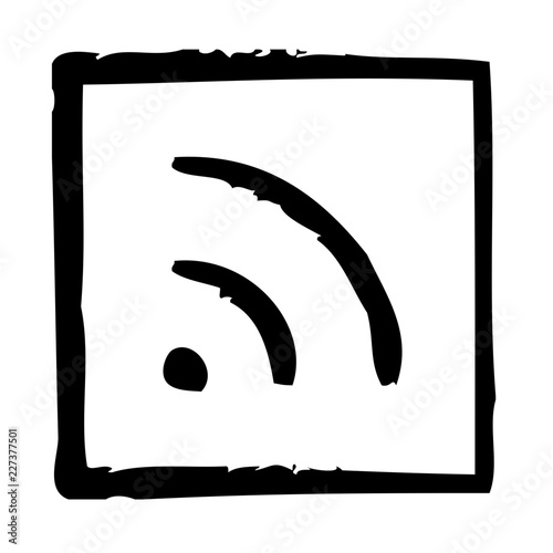 Feed Rss Blog Information Text vector icon