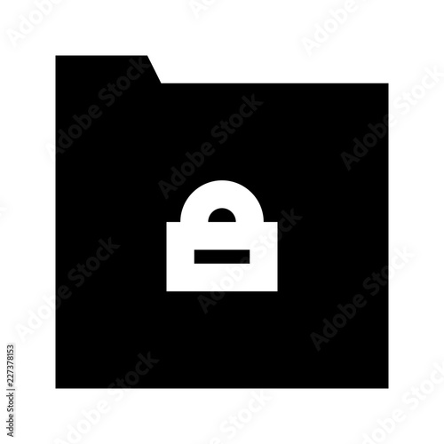 Folder Lock Security Protect Protection Secure vector icon