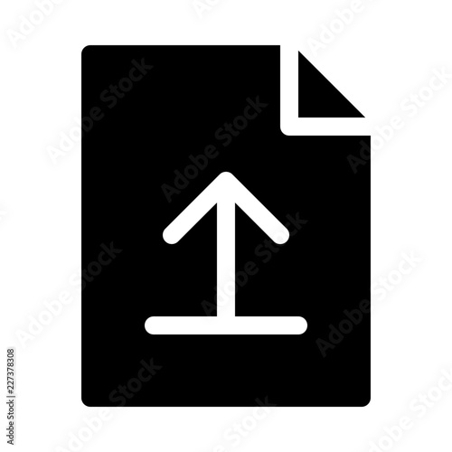 Document File Upload Gui Web vector icon