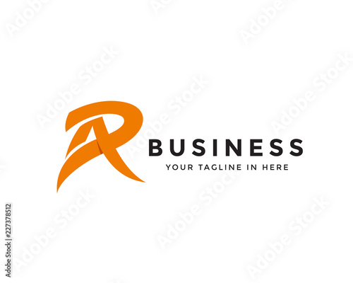 Abstract letter AR logo, A slash logo design