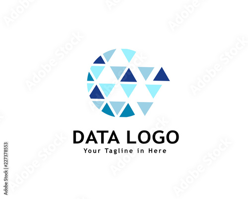 merge globe data logo