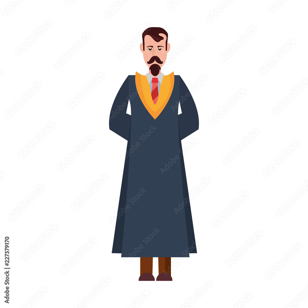 graduate man college wearing robe graduate man college wearing robe