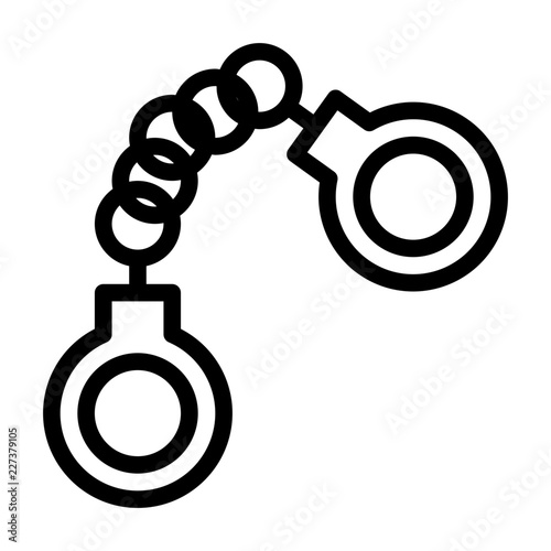 Handcuffs Lawyer Judge Judgement Law vector icon