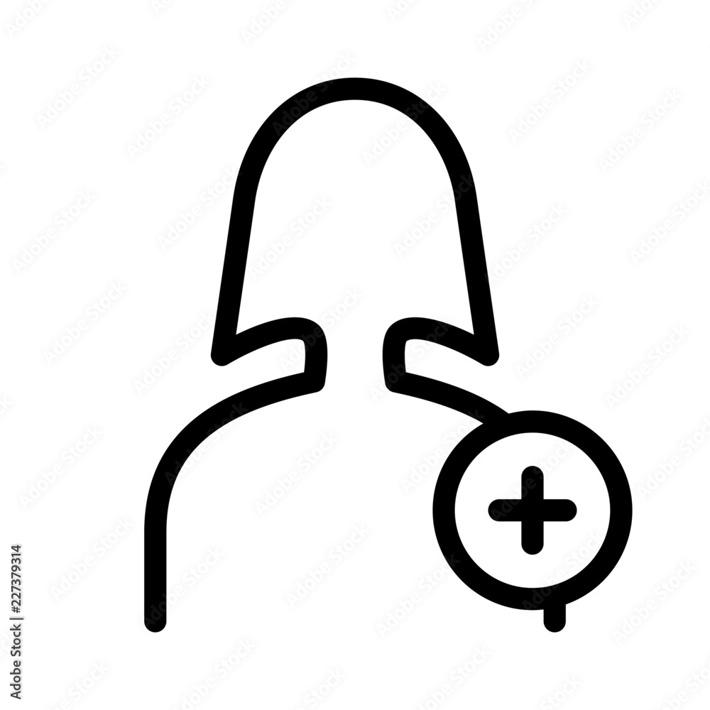 Girl User Add Account Interface Login vector icon Girl User Add Account Interface Login vector icon