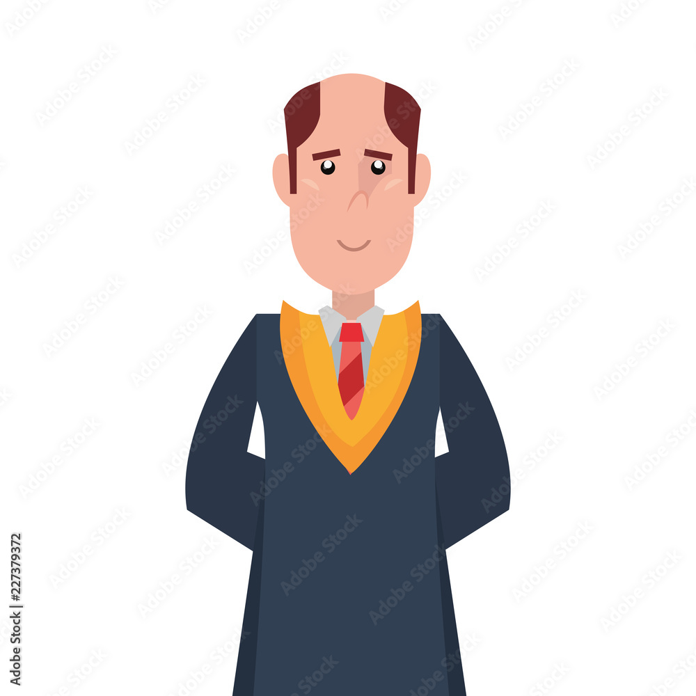 graduate man portrait on white background graduate man portrait on white background