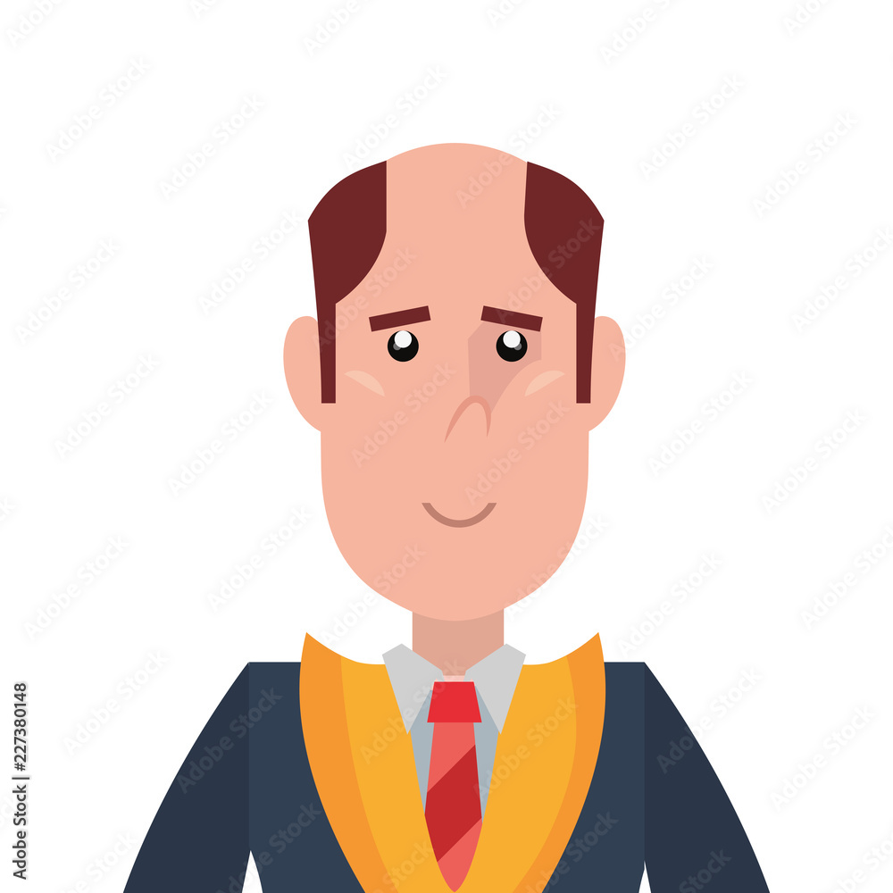 graduate man portrait on white background graduate man portrait on white background