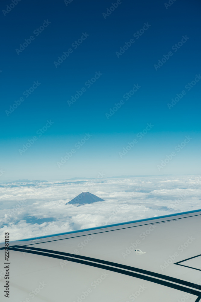 blue sky and clouds with Mt.Fuji blue sky and clouds with Mt.Fuji