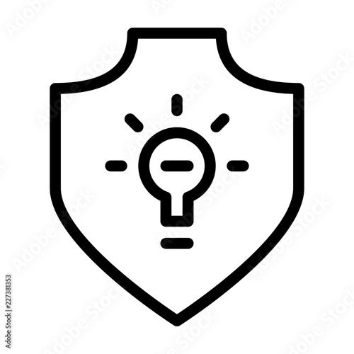 Ideas Shield Security Safety Protection Secure vector icon