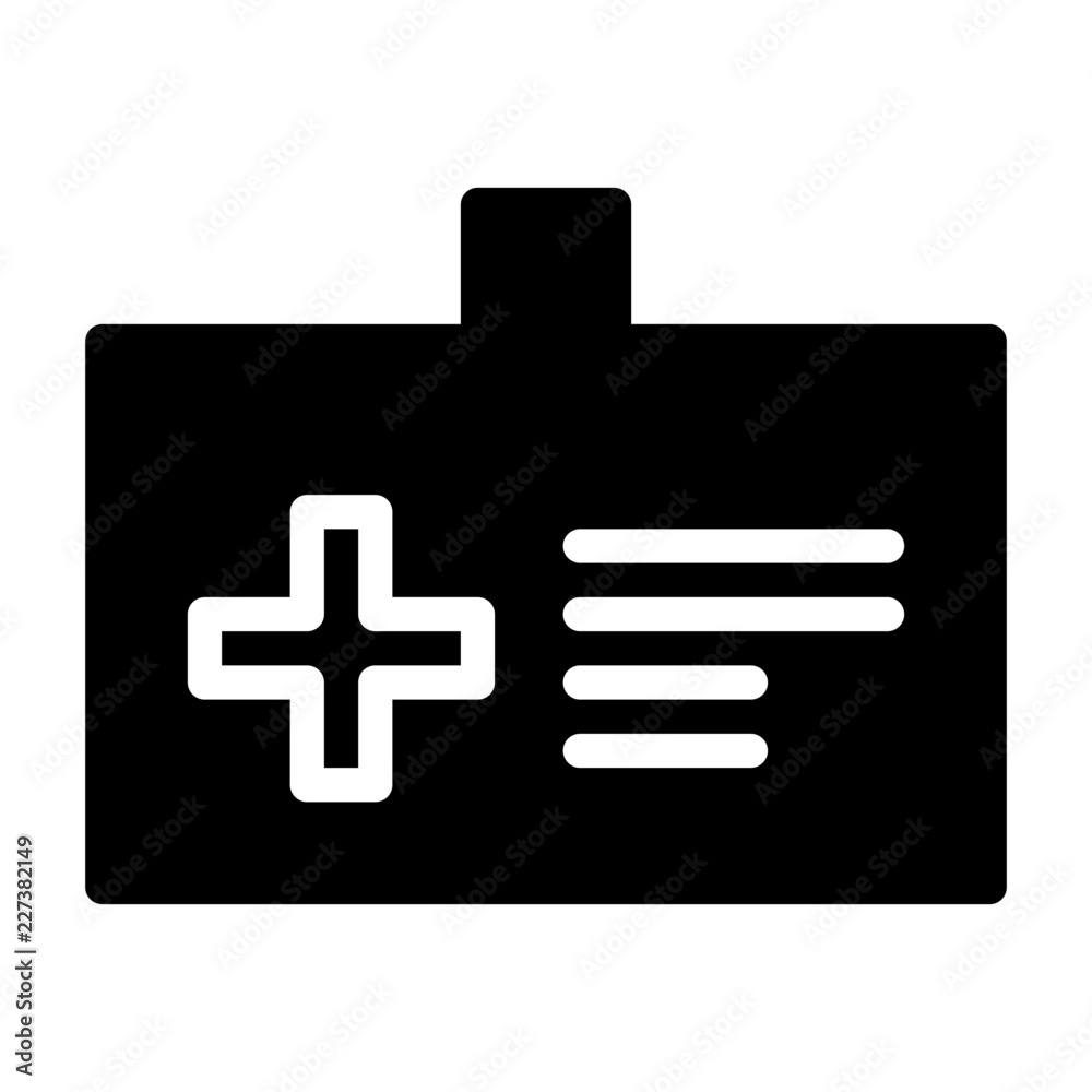 ID Card Medical Doctor Hospital Clinic Ambulance vector icon ID Card Medical Doctor Hospital Clinic Ambulance vector icon