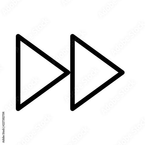 Forward Videoplayer Interface Software Web Media vector icon