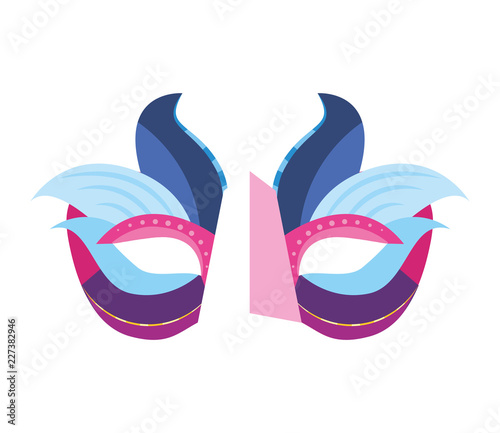 mask with feathers accessory carnival festival