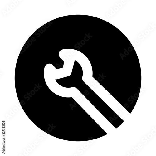Installment Wrench Work Garage Factory vector icon