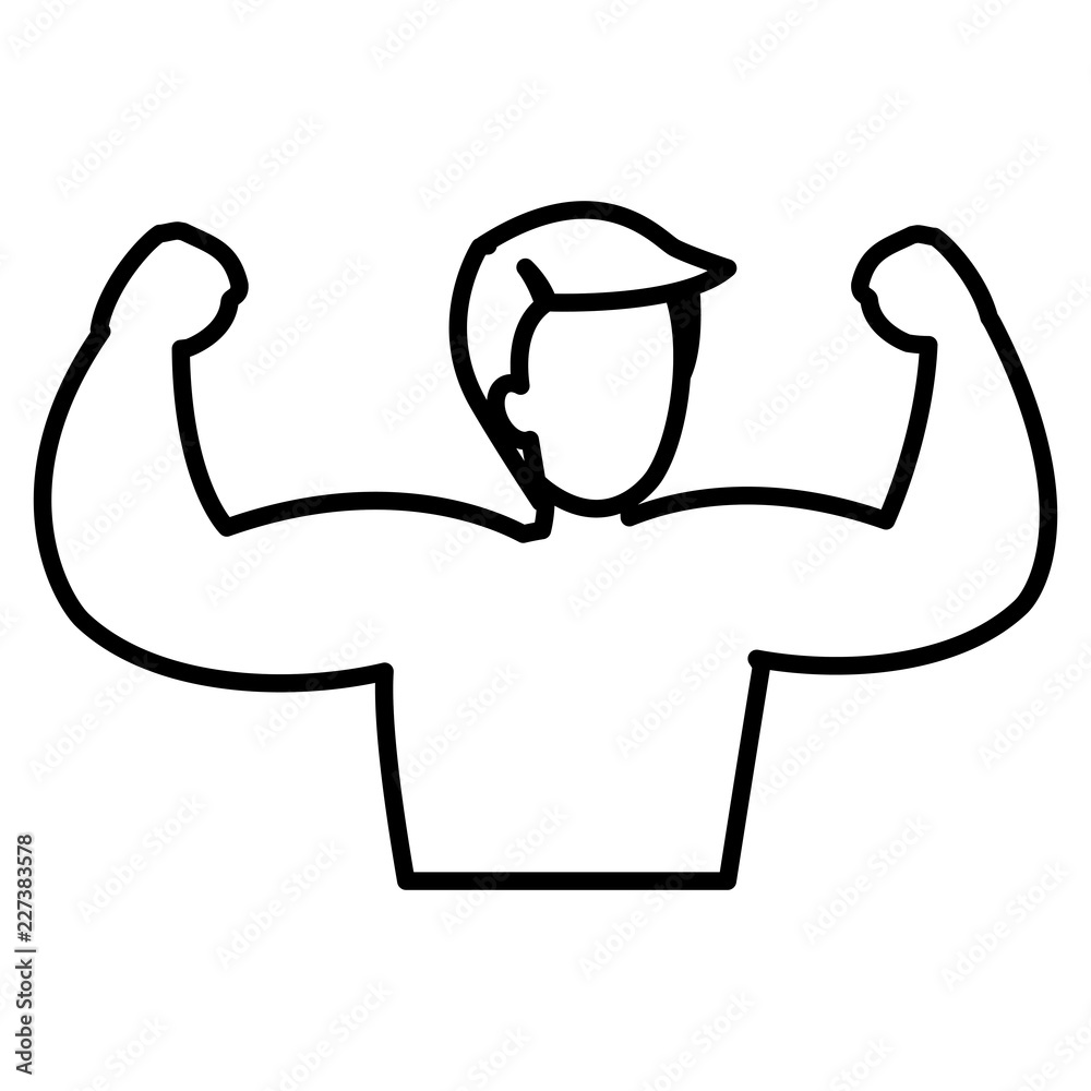 Obraz premium muscle man design
