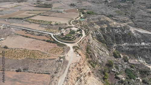 Aerial drone video from western Malta, Mgarr area, Fomm ir-Rih bay. photo