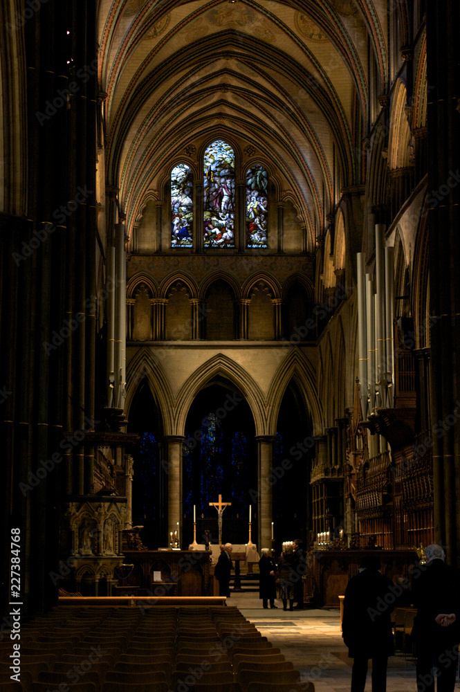 Interior of Salisbury Cathedral, United Kingdom