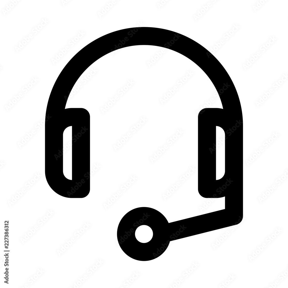 Headset Communicate Broadcast News Television Newscast vector icon Headset Communicate Broadcast News Television Newscast vector icon