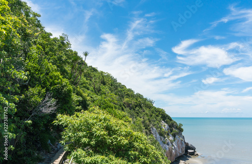 Rock or Stone Mountain or Hill at Laem Sala Beach Prachuap Khiri Khan Thailand