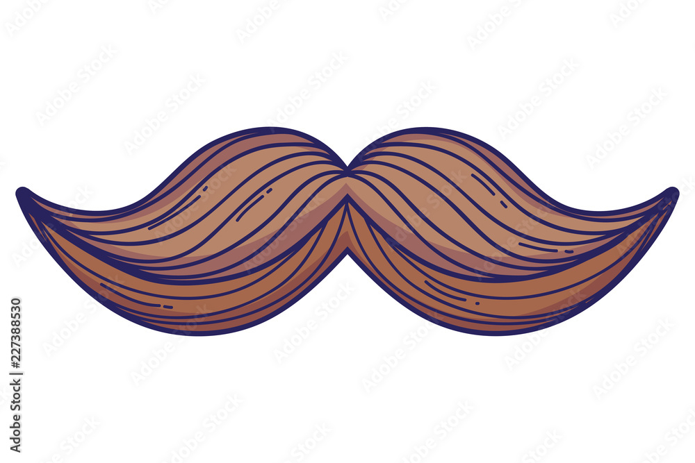 Vecteur Stock Mustache cartoon isolated | Adobe Stock