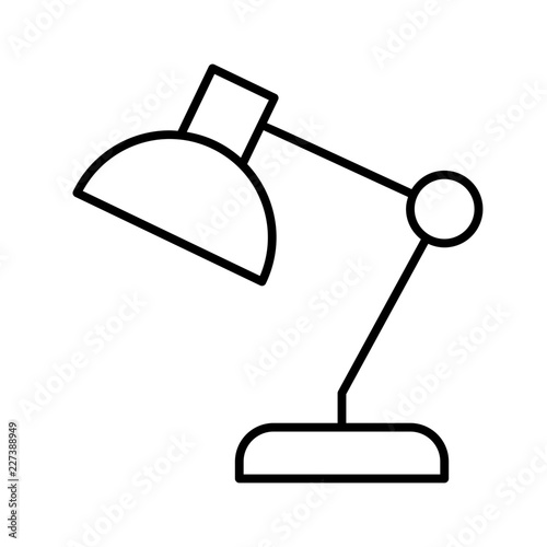 Lamp Desk Education School Learning Creation Culture vector icon