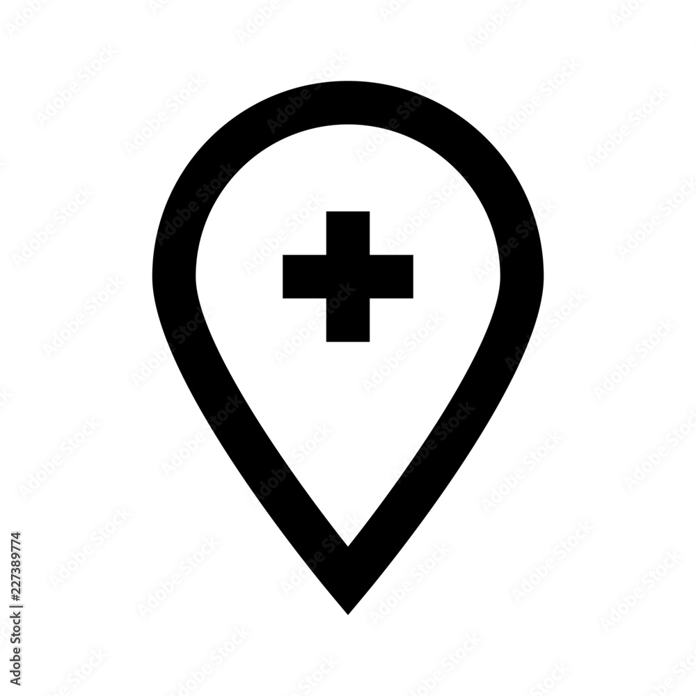 Location Pin Add Map Gui Web vector icon Location Pin Add Map Gui Web vector icon