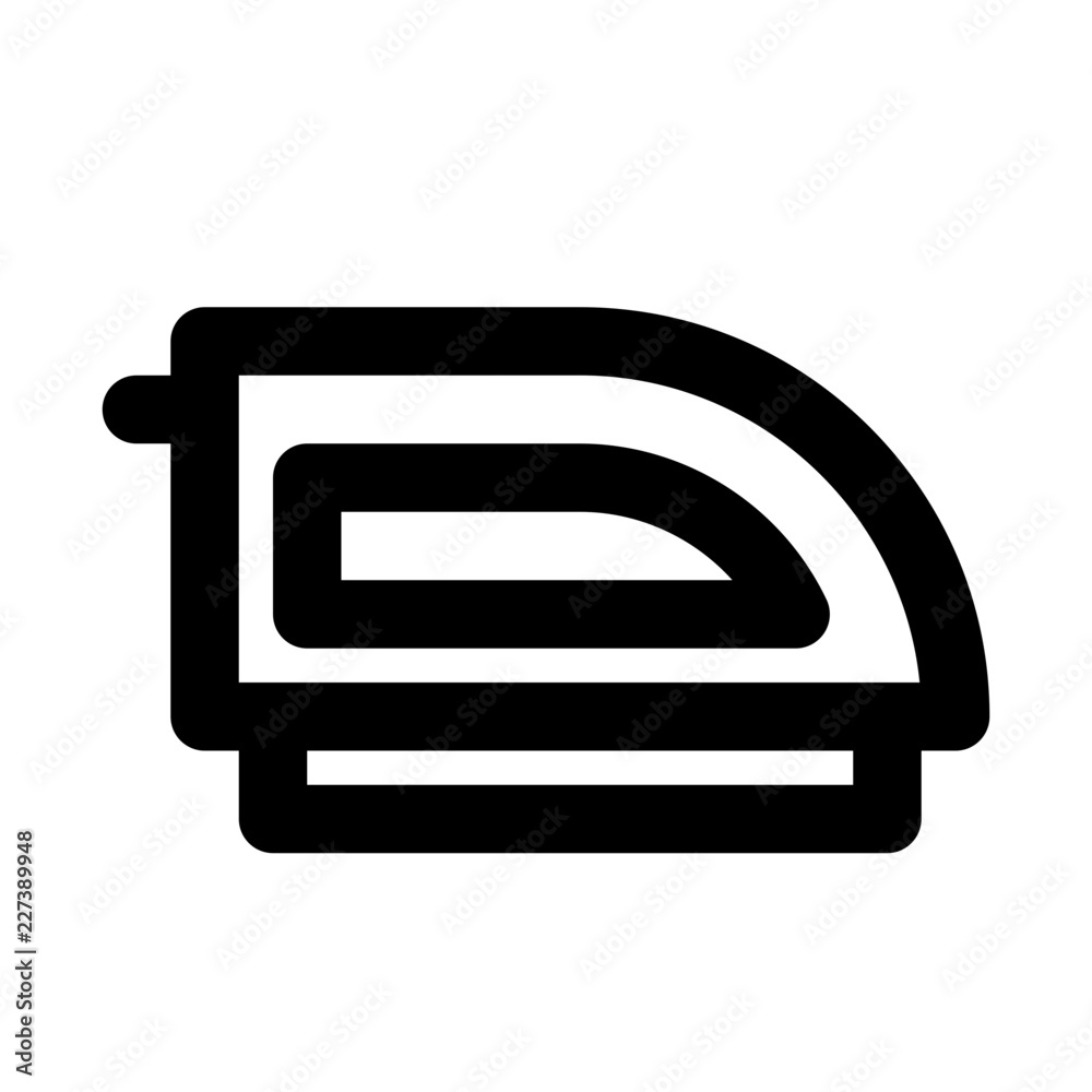 Fototapeta premium Iron Laundry Electronics Devices Technology Products vector icon