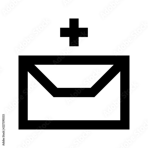 Mail Envelope Add Send Gui Web vector icon