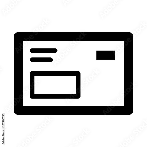 Letter Office Work Job Secretary vector icon