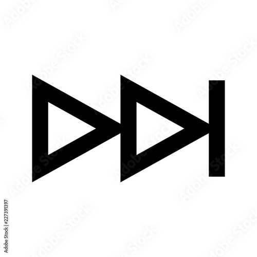 Media Controlls Next Track Gui Web vector icon photo