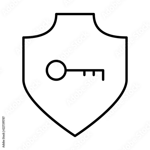 Key Shield Security Safety Protection Secure vector icon