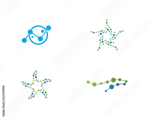 molecule logo vector