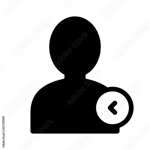 Male User Pervious Account Interface Login vector icon