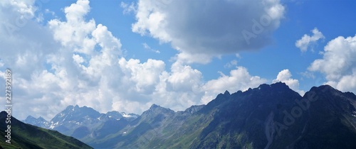 Tableau sur toile Berge Himmel Wolken