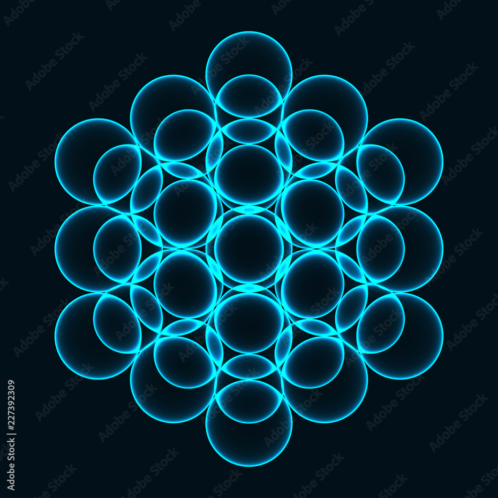 Flower of Life. Sacred Geometry. Symbol of Harmony and Balance. Vector Flower of Life. Sacred Geometry. Symbol of Harmony and Balance. Vector