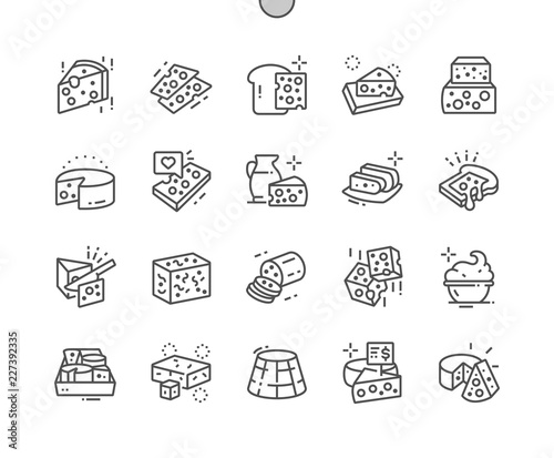 Cheese shop Well-crafted Pixel Perfect Vector Thin Line Icons 30 2x Grid for Web Graphics and Apps. Simple Minimal Pictogram