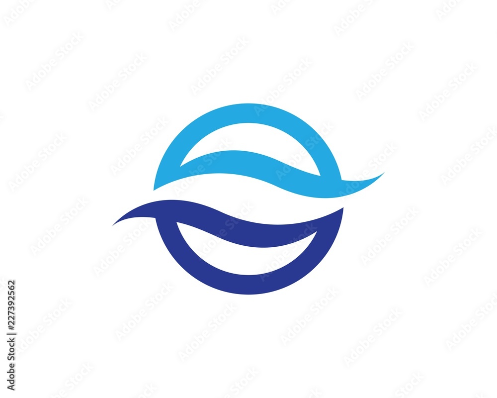 Fototapeta premium Szablon Logo fala wody. wektor ikona ilustracja
