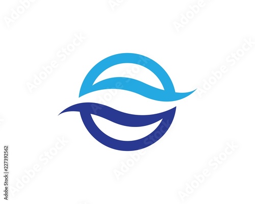 Water Wave Logo Template. vector Icon illustration