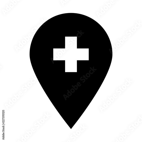 Location Pin Add Map Gui Web vector icon