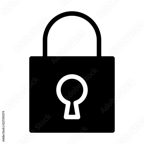 Lock Computer Interface User Program vector icon