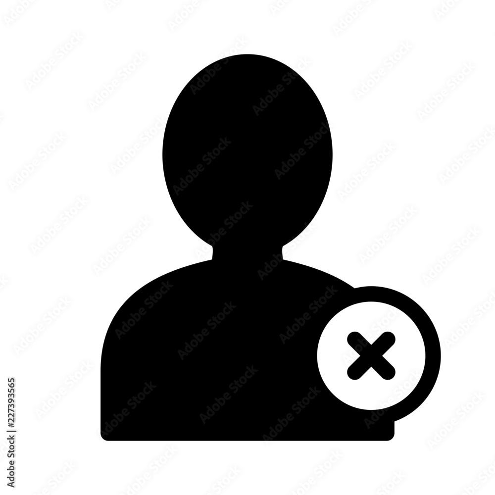 Male User Remove Account Interface Login vector icon Male User Remove Account Interface Login vector icon