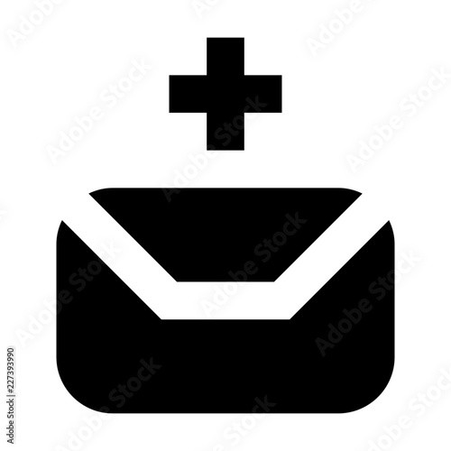 Mail Envelope Add Send Gui Web vector icon