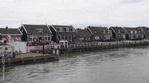 A boat dock in Marken, Netherlands. photo