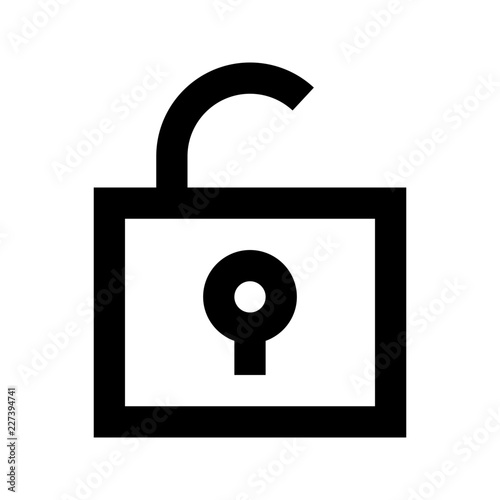 Lock Unlock Protect Security Gui Web vector icon