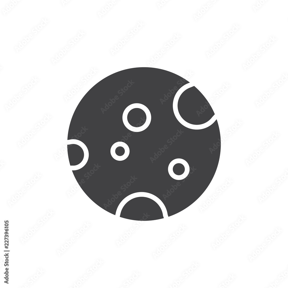 Moon planet vector icon. filled flat sign for mobile concept and web design. Planet solid icon. Symbol, logo illustration. Pixel perfect vector graphics Moon planet vector icon. filled flat sign for mobile concept and web design. Planet solid icon. Symbol, logo illustration. Pixel perfect vector graphics