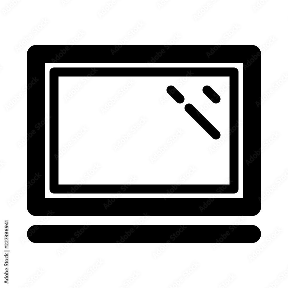 Laptop Office Work Job Secretary vector icon