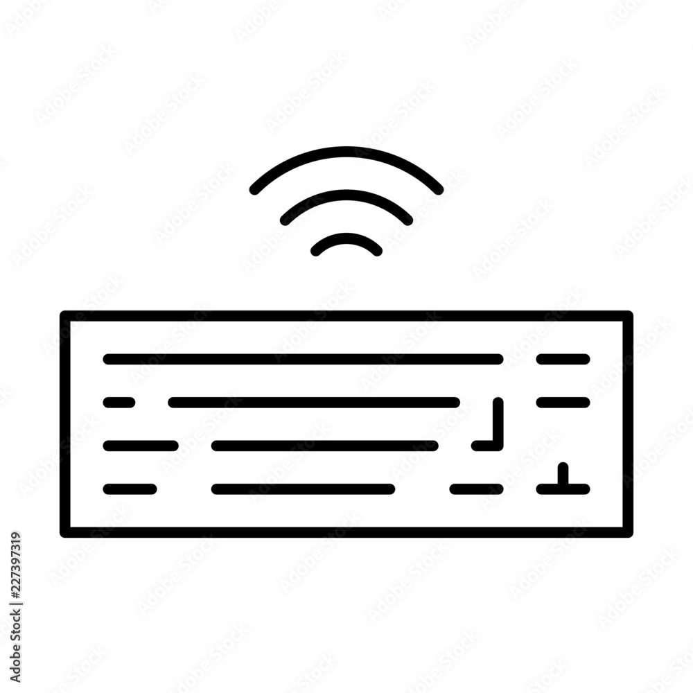 Keyboard Wireless Computer Hardware Digital Device Electronics vector icon