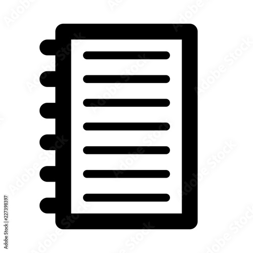 Notebook Office Work Job Secretary vector icon